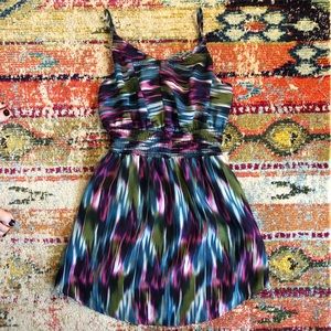 Ecote Smocked Waist All-Over Printed Dress